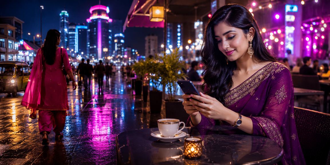 ঢাকা শহরের মোবাইল পেমেন্ট রাতের বাজার পরিবেশ